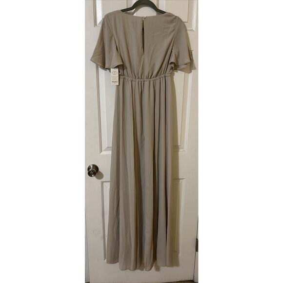 Show Me Your MuMu Emily Empire Maxi Dress Show Me the Ring Crisp Size XS NEW C8 - Picture 4 of 5